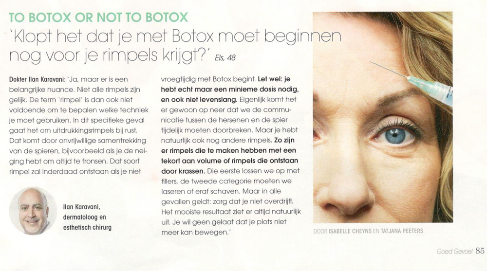 To botox or not to botox - DR KARAVANI